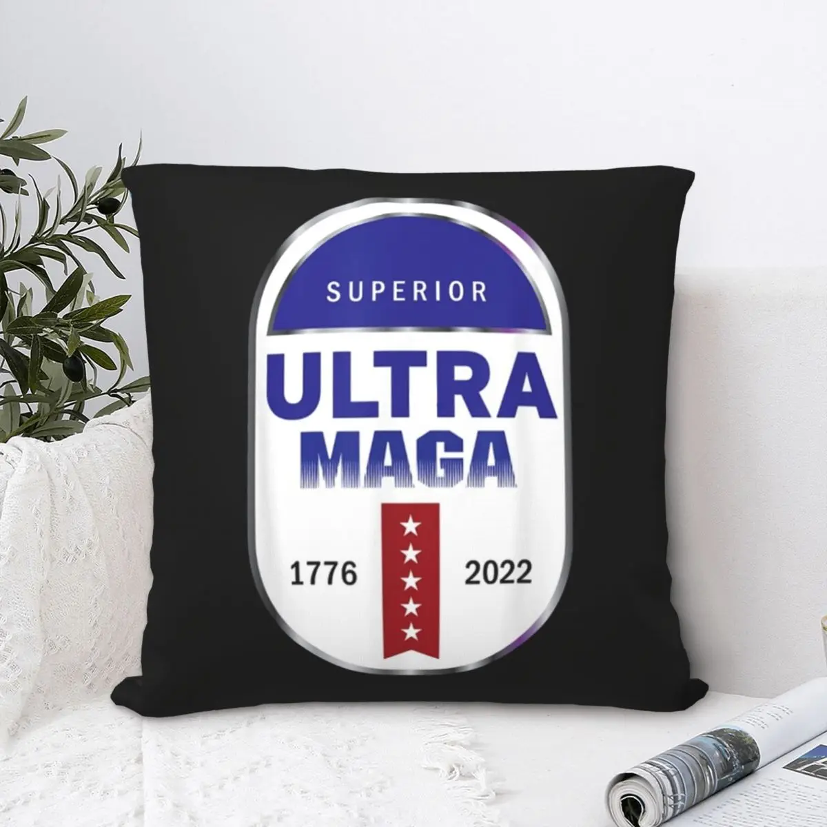 Ultra Maga USA Flag Pillow Cases Make America Great Again Cushion Cover Awesome Zipper Decorative Pillowcase for Home 45x45cm