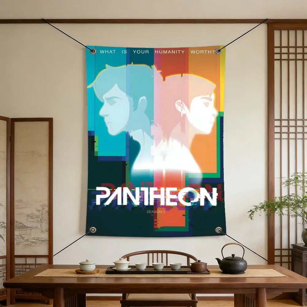 TV P-Pantheon Flags Warm Home Flag 4 Grommets Wrinkle Free Indoor Outdoor