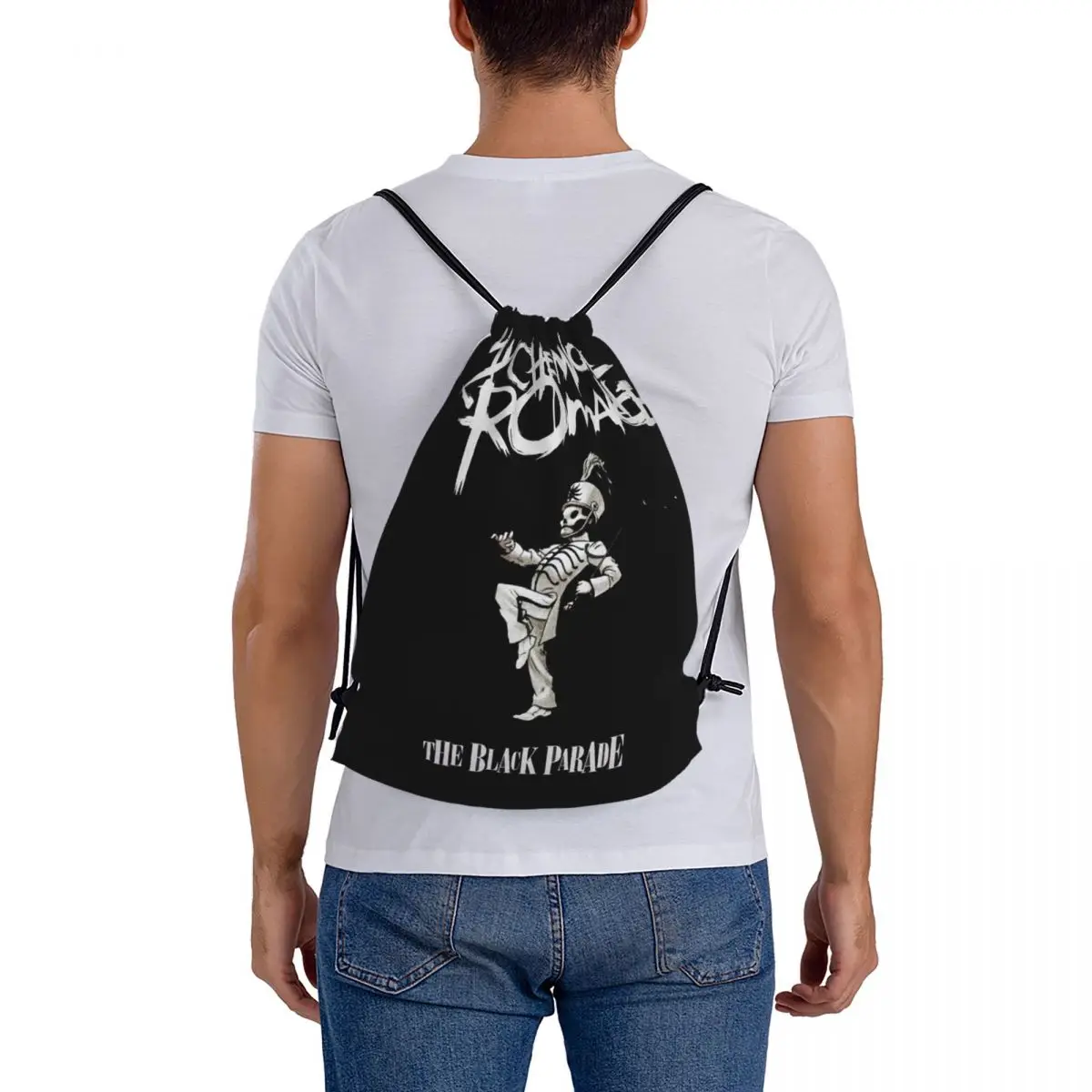 Rock MCR My Chemical Romance Backpacks Multi-function Drawstring Bags Shoes Bag Book Bags for Travel Students