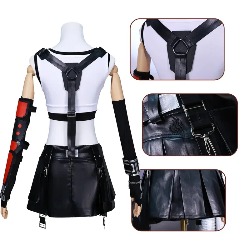 

2025 yiyi FF VII Game Cosplay Costume Tifa Lockhart Anime Role Play Halloween Party Suits