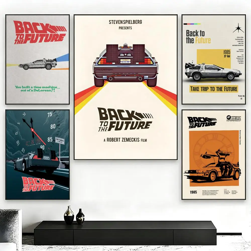 Movie Back to the FutureS Poster Poster Nordic HD Self-Adhesive Wall Sticker Home Café Bedroom Living Room Art Decor Gift