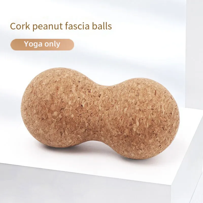 GOUNOD Cork Yoga Massage Ball Non-dandruff Cork Fascia Ball Yoga Fitness Peanut Ball