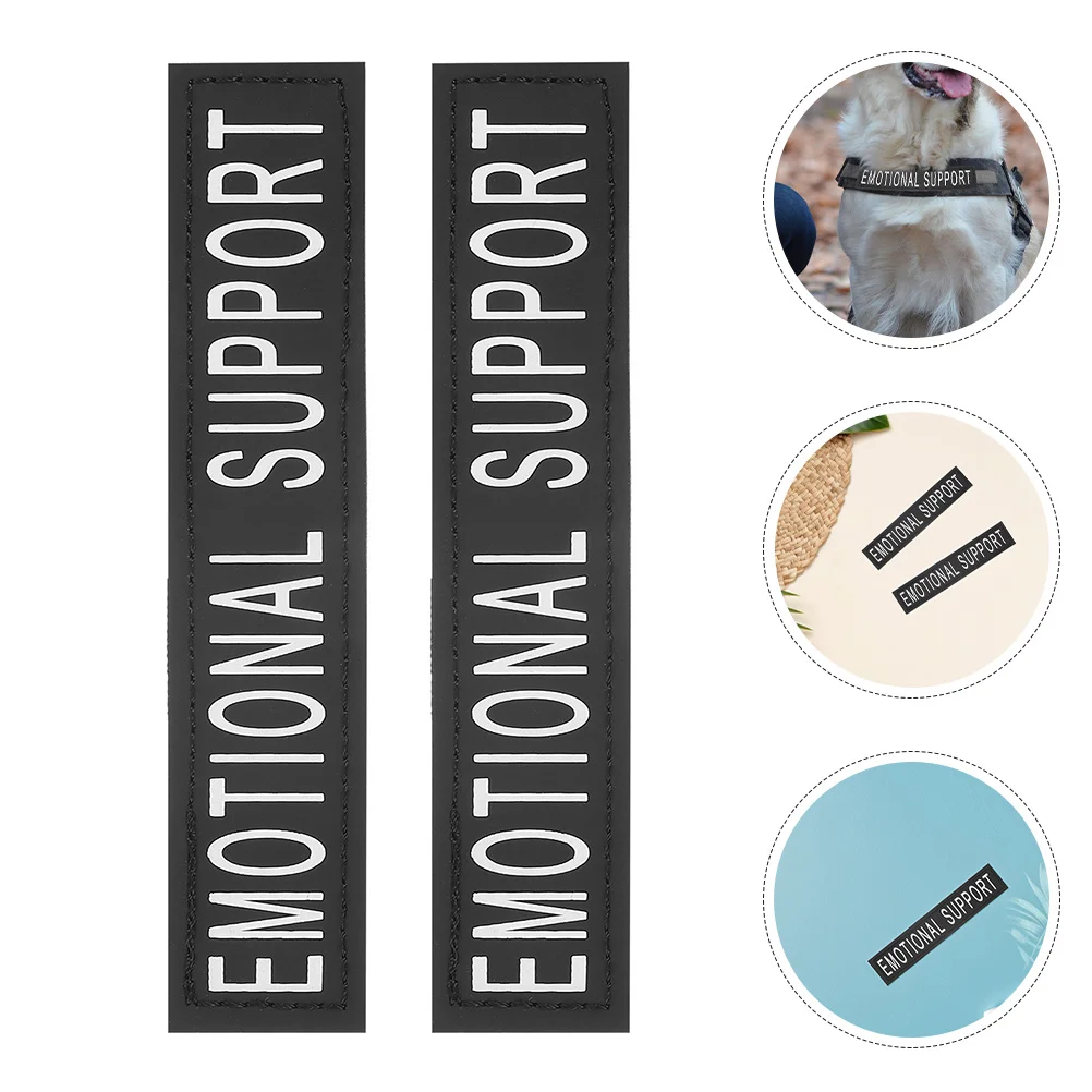 

4Pcs Reflective Dog Harness Patches Pet Visibility Gear Service Animal Vest Patch Soft Comfortable Durable Weather Resistant