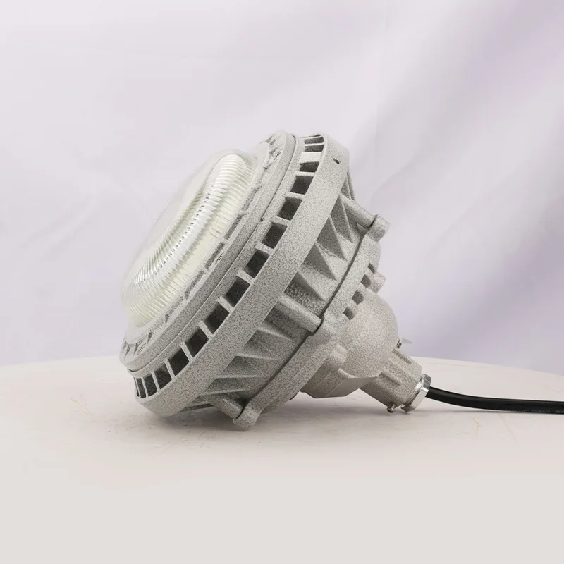 Aluminum LED Explosion-Proof Light 30W/50W/80W/120W - IP65 Waterproof E27 Base Glass Body ATEX Certified for Gas Environment