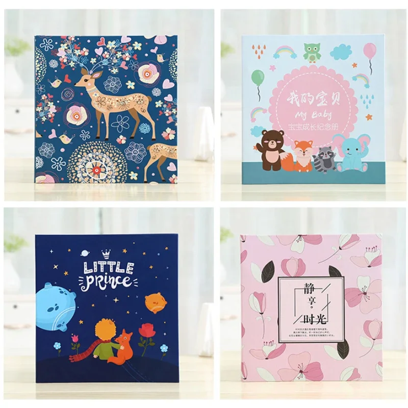 

DIY Self-adhesive Photo Albums Baby Growth and Family Happy Times Recording Commemorative Covered Picture Albums