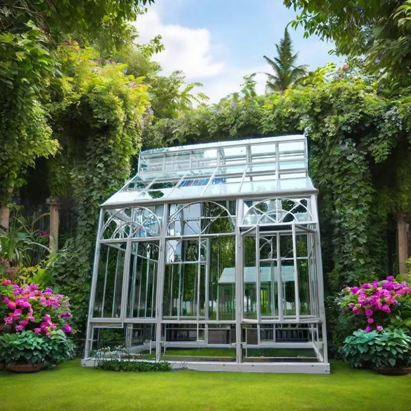 Coated Forged Steel Terrace Garden Easy Assembly Garden Decoration Metal Greenhouse