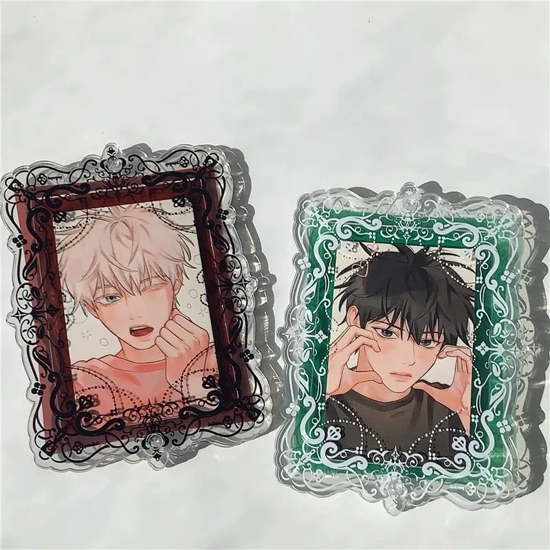 3/6 Inch Photo Card Display Stand, Vintage European Acrylic Frame for Polaroid Pictures, Insert Card Holder for Anime Goods