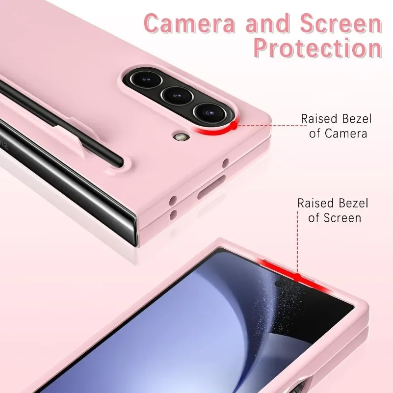 Luxury Skin Feeling PC Hard Case for Samsung Galaxy Z Fold 8 Ultra 7 6 5 4 3 with S Pen Slot and Pen Ultra-thin Shockproof Cover view 3