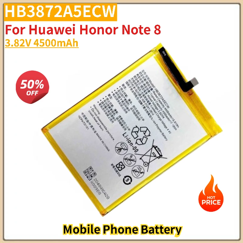 HB3872A5ECW Phone Battery 3.82V 4500mAh For Huawei Honor Note 8 Replacement Battery Brand-New High Quality