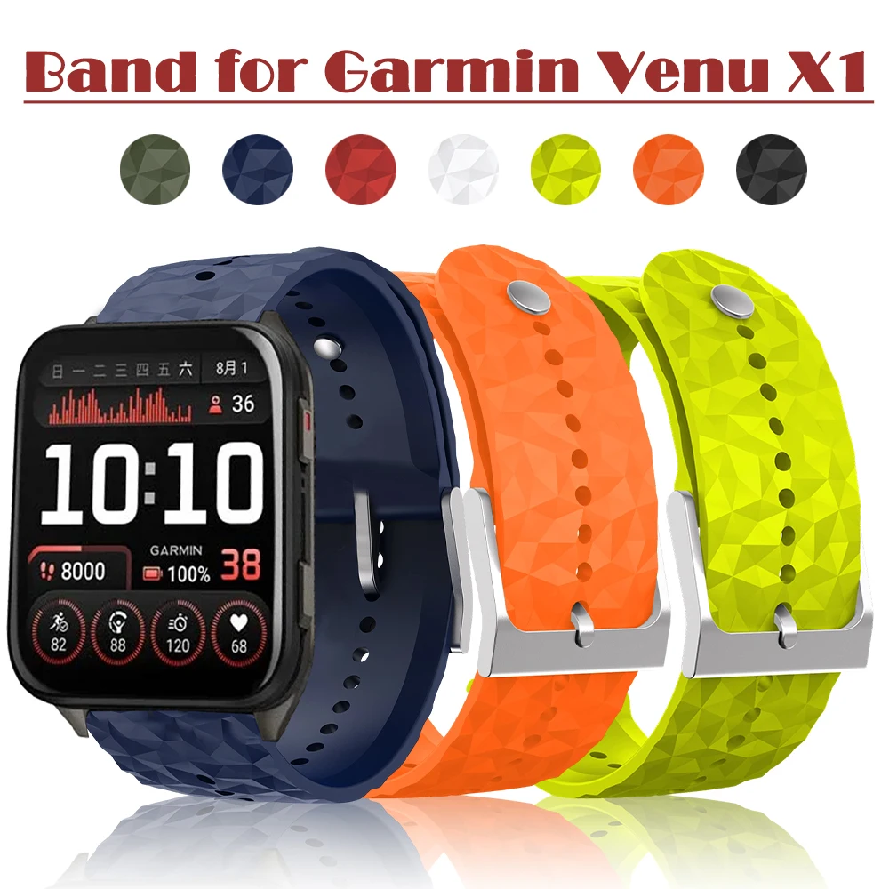 24 مللي متر حزام سيليكون كلاسيكي للغارمين Venu X1 الرياضة SmartWatch الفرقة كوريا أحزمة اكسسوارات مناسبة ل Garmin Venu X1 #1