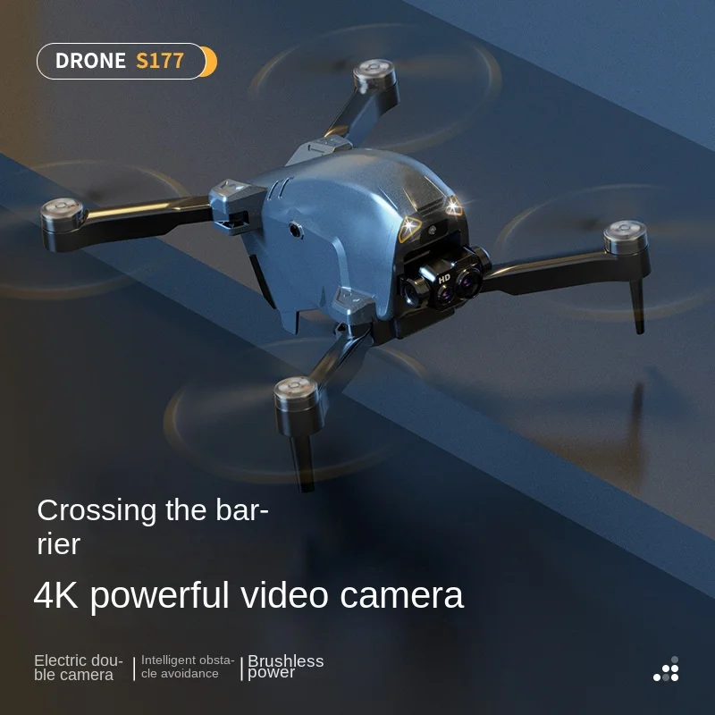 S177 Drone per evitare gli ostacoli 8K HD fotografia aerea doppia fotocamera con posizionamento del flusso ottico FPV giocattoli per aerei a quattro assi