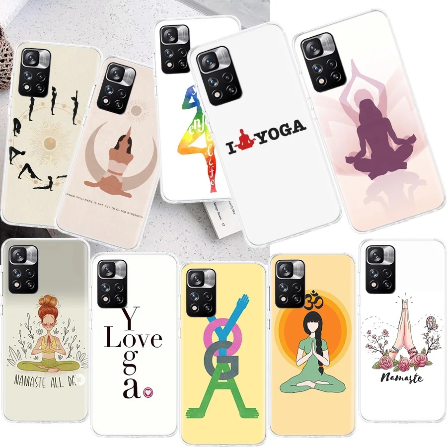 Hot Sell Yoga Namaste Phone Case For Xiaomi Redmi Note 11 11S 11T 5G 11E 10S 10 12S 12 Pro Plus 9S 9T 9 8T 8 7 6 5 Capa Coque Fu