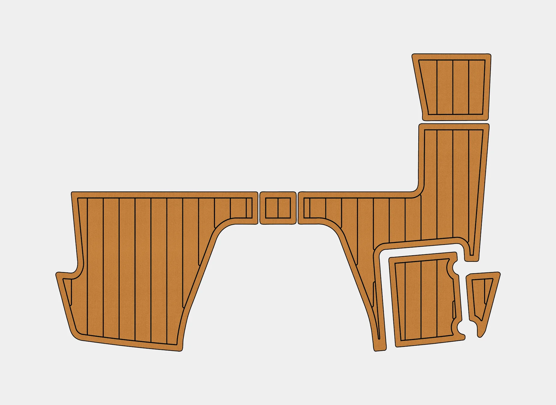 

Нескользящий коврик из морского искусственного тикового EVA -2018-2023 Самоклеящаяся подкладка Monterey M205 1/4 дюйма (6 мм) для лодочной палубы для кокпита и палубы