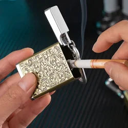 Portable Metal Ashtray–Thickened Zinc Alloy Smell Proof Pocket Cigarette Butt Box with Keychain, for Travel/Outdoor(Holds 8 But