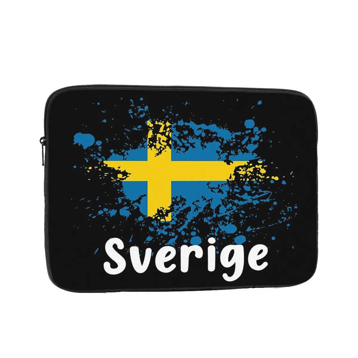 

Swedish Flag Sweden Black Sverige Laptop Sleeve Cover Bag 10 12 13 15 17 Inch Notebook Bag Sleeve Tablet Shockproof Case Bag