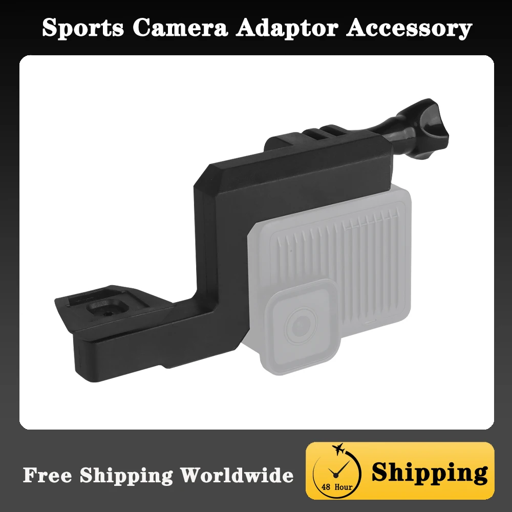 Sports Camera Adapter Bracket Tactical Helmet Mounted, Compatible With DJI, INSTA360, ETC. GO PRO Cameras / Hunting War Game Bla