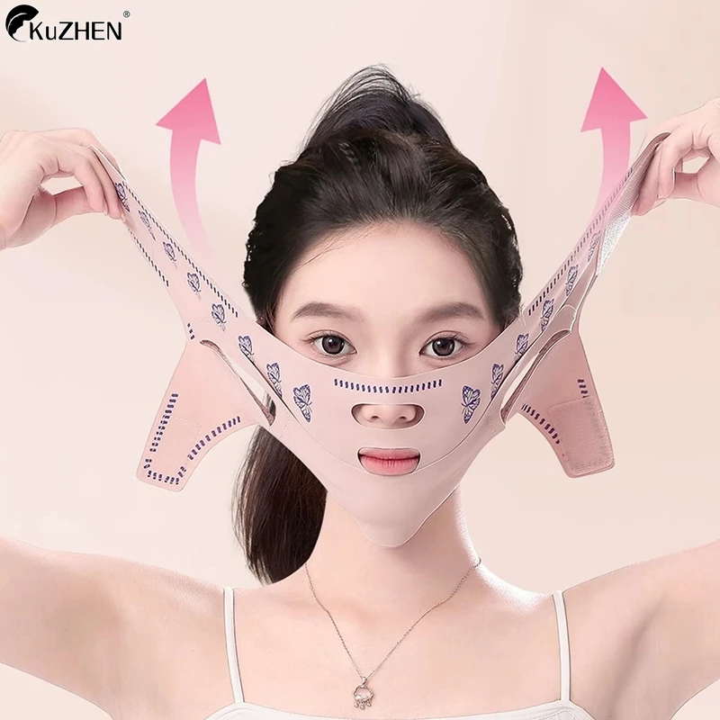 Breathable V Face Cheek Lift Up Band Face Thin Mask Reduce Double Chin V-Line Shaping Bandage Face Bandage Skin Care