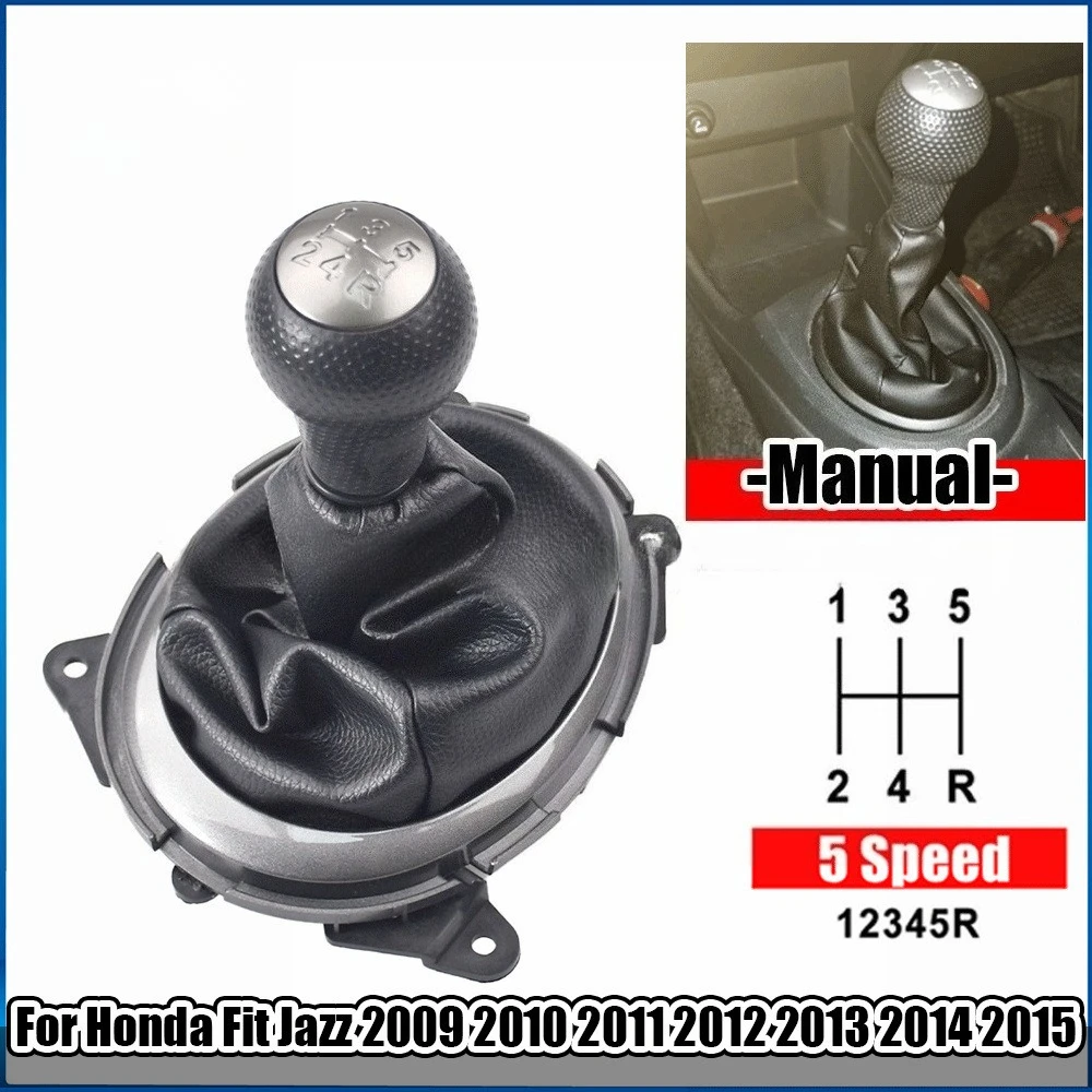 

Сменная ручка переключения передач с пылезащитной крышкой, совместимая с Honda Fit Jazz 2008-2015, ручка рычага переключения передач в сборе