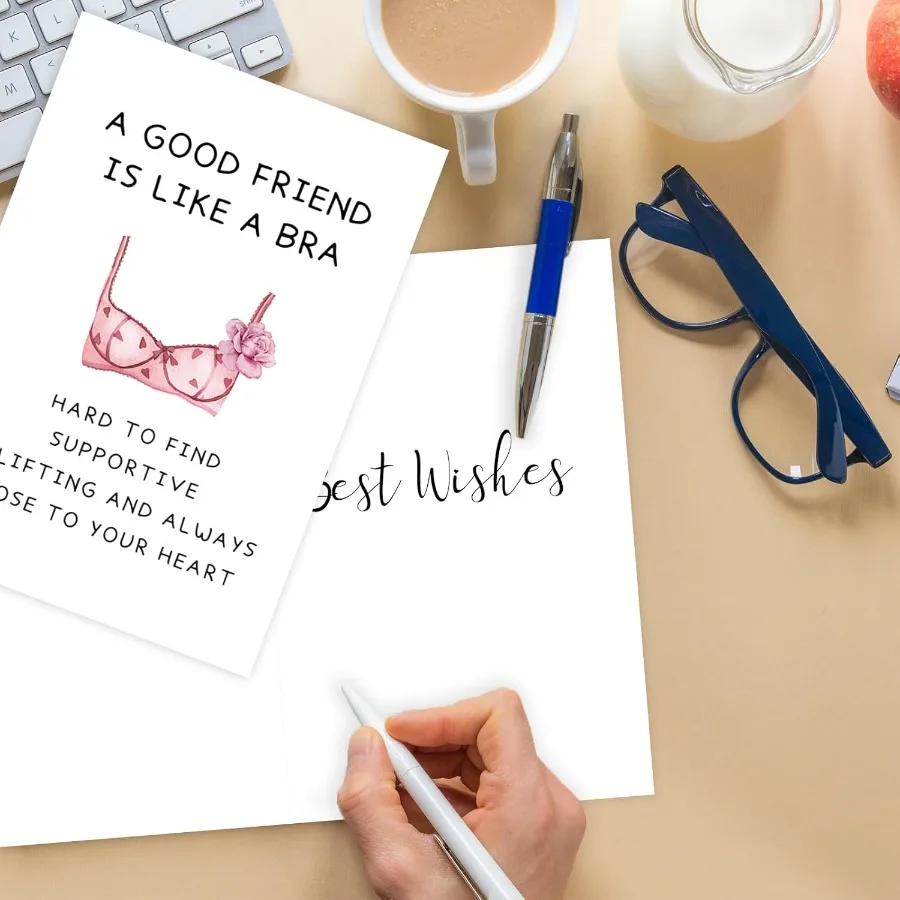 بطاقات هدايا عيد ميلاد مضحكة لأفضل صديق للنساء، بطاقة تعريف Bestie، هدية عيد ميلاد سعيد لسيارة الصداقة الرائعة BBF Sister #4