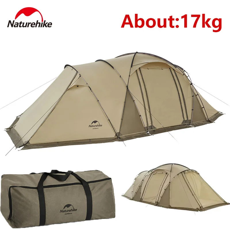 

Naturehike Aries β Tunnel Tent Waterproof Camping Tent For 4-6 Persons Family Outdoor Tourism With Snow Skirt Double Layers