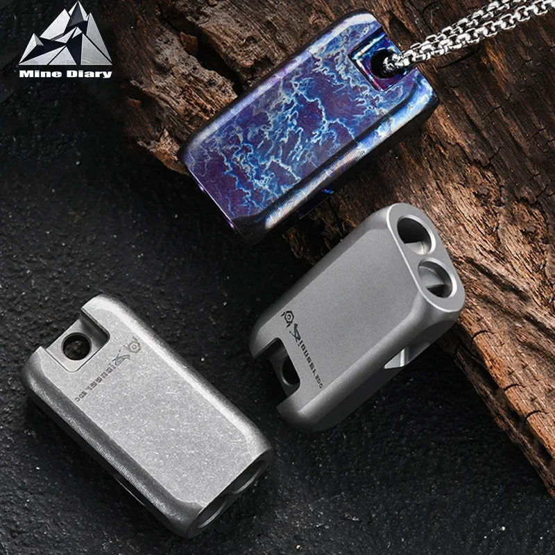 

EDC игрушка для снятия стресса из титанового сплава, свисток высокого децибел, портативный инструмент для выживания на открытом воздухе, прочный водонепроницаемый тренировочный свисток EDC