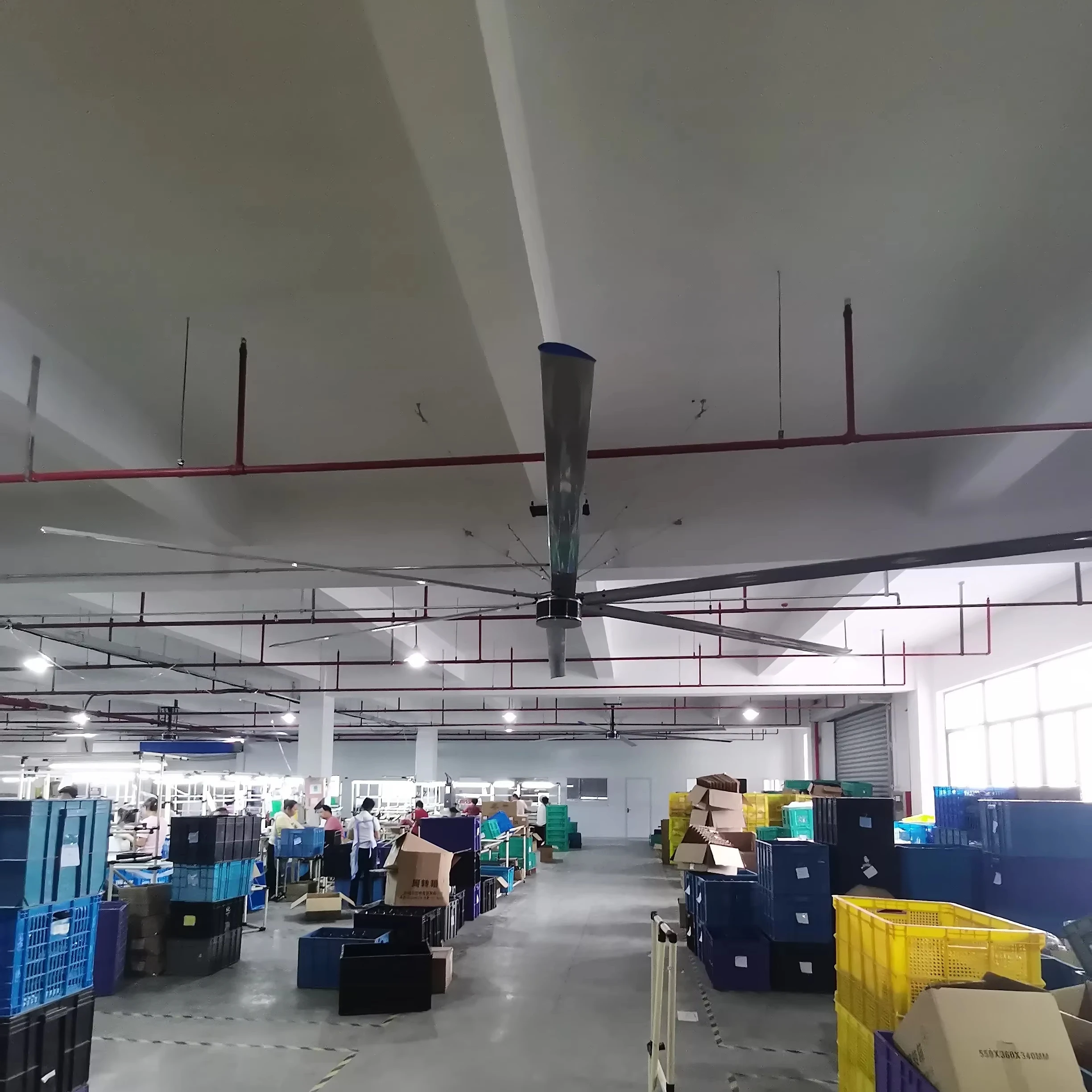 

HLVS 24FT 7.3M Industrial Fan EC Motor High Efficiency Large Air Volume Low Noise for Warehouse Plant