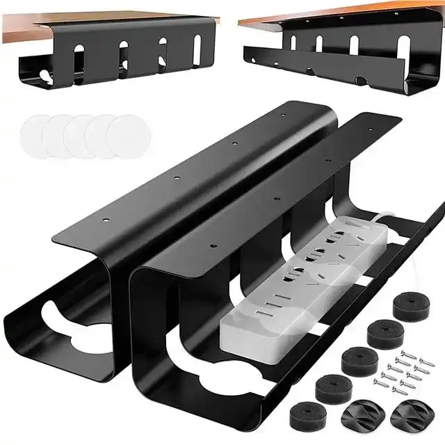 Under Desk Cable Management Tray Desk Cord Organizer Carbon Steel kabelkanal cable management kit Accessories