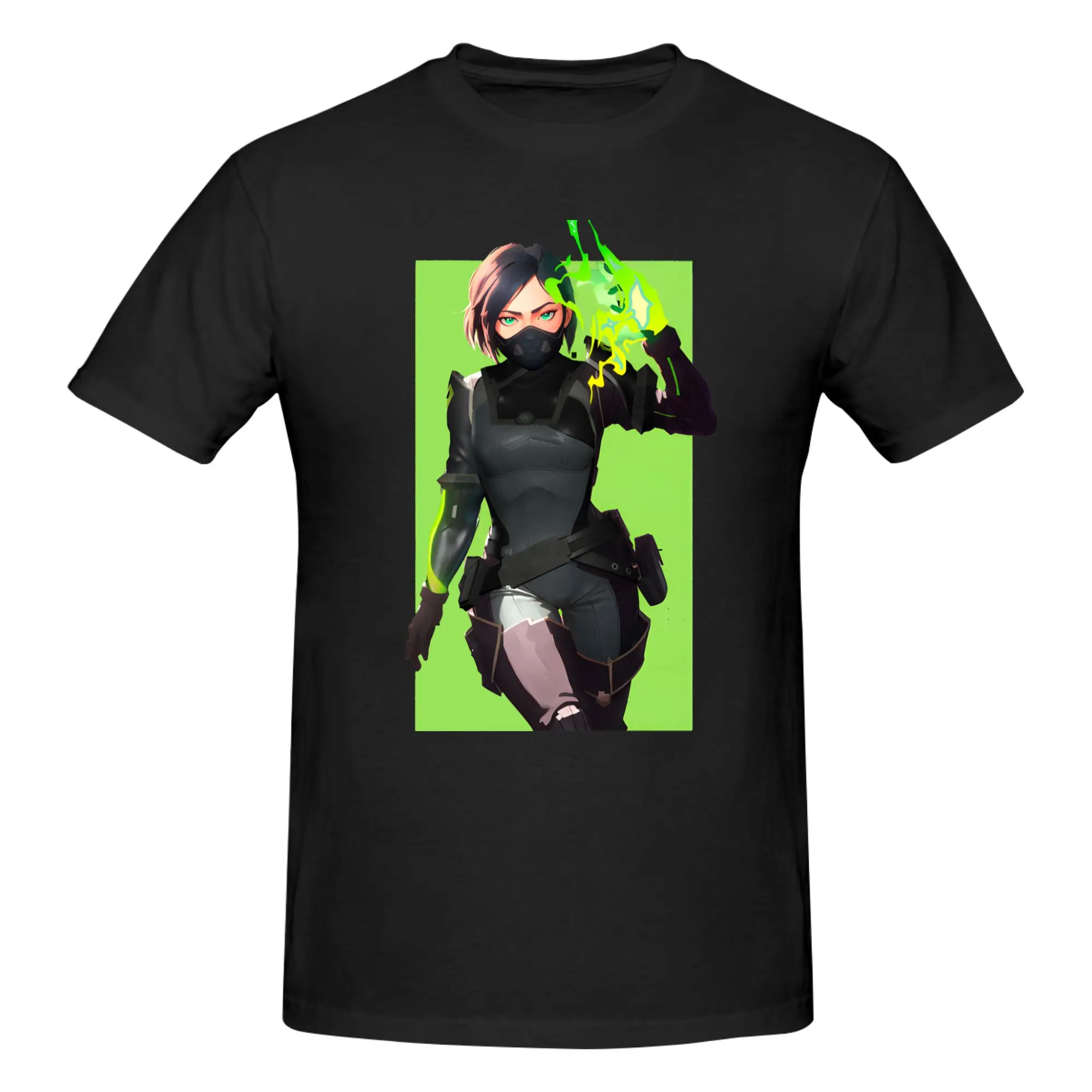 1 Piece Viper 57104936 Funny 100% Cotton T-Shirt V-Valorant Stylized FPS Fans Tops Tees For Men