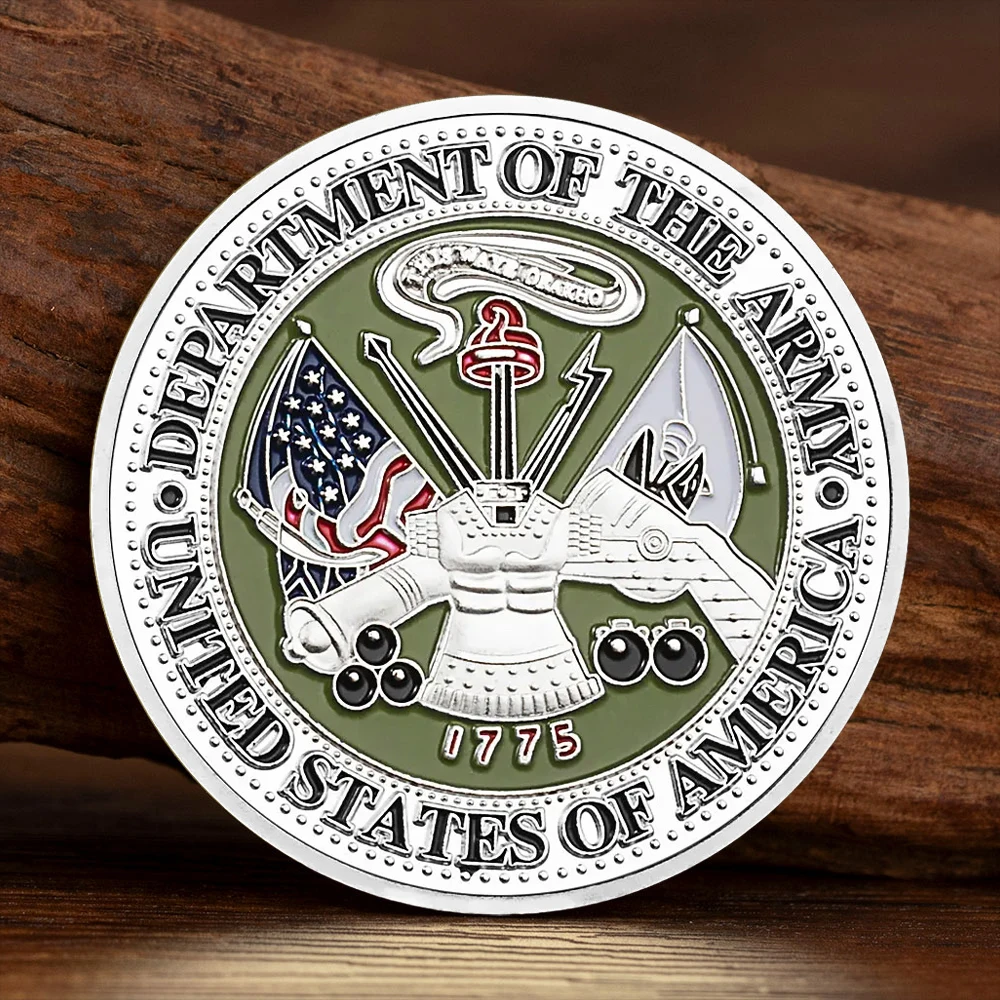 1775 United States Challenge Coin of The Army Rangers Lead The Way Silver Plated Souvenir Coin Metal Gifts