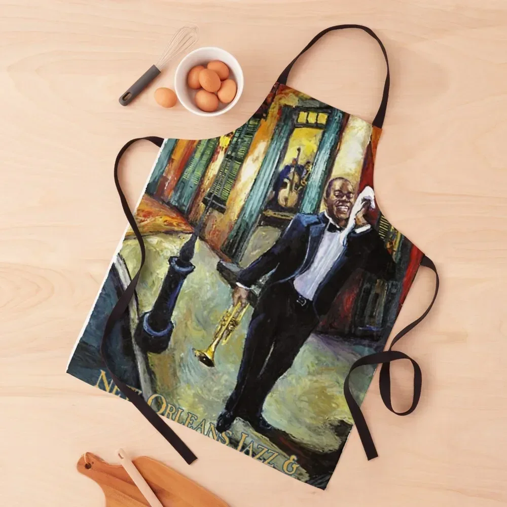 

Louis Armstrong Jazz classic Apron Women's kitchen clothes for men Apron