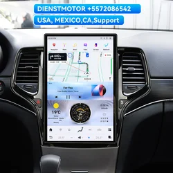 14.4 Inch Android 8+128GB For JEEP Grand Cherokee 2010-2021 Tesla Style Car GPS Navigation Multimedia Player Radio Tape Headunit