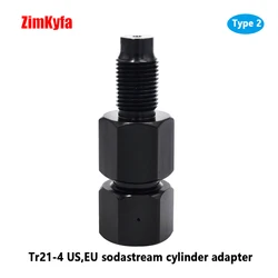Adaptador de fuente de Gas CO2 para Tr21-4 de cilindro Sodastream, G1/2-14, botella CGA320, M16x1.5 para cilindro de 88g y 90g