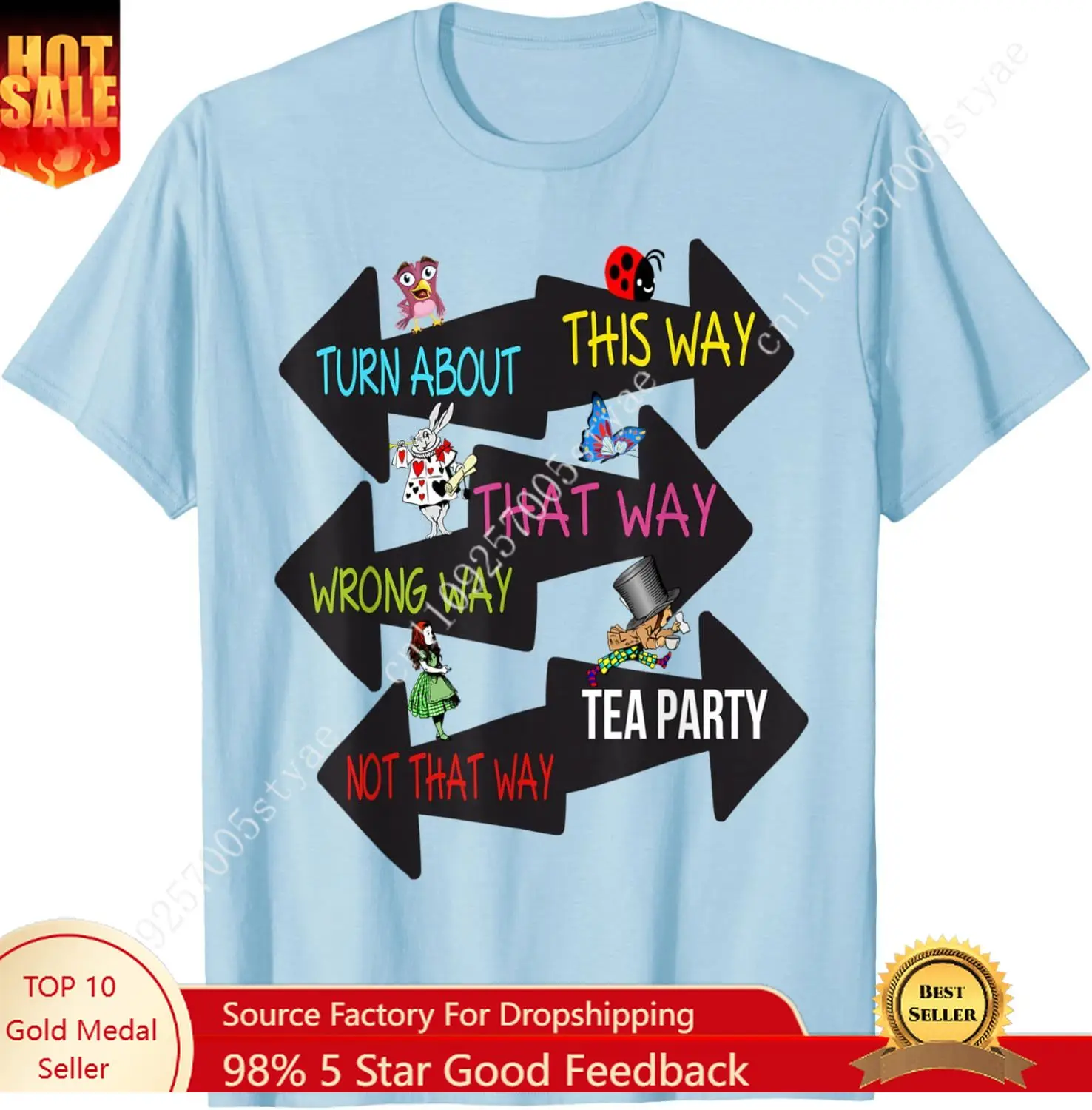 

Madhatter Alice in Wonderland-Men Women Kids T-Shirt