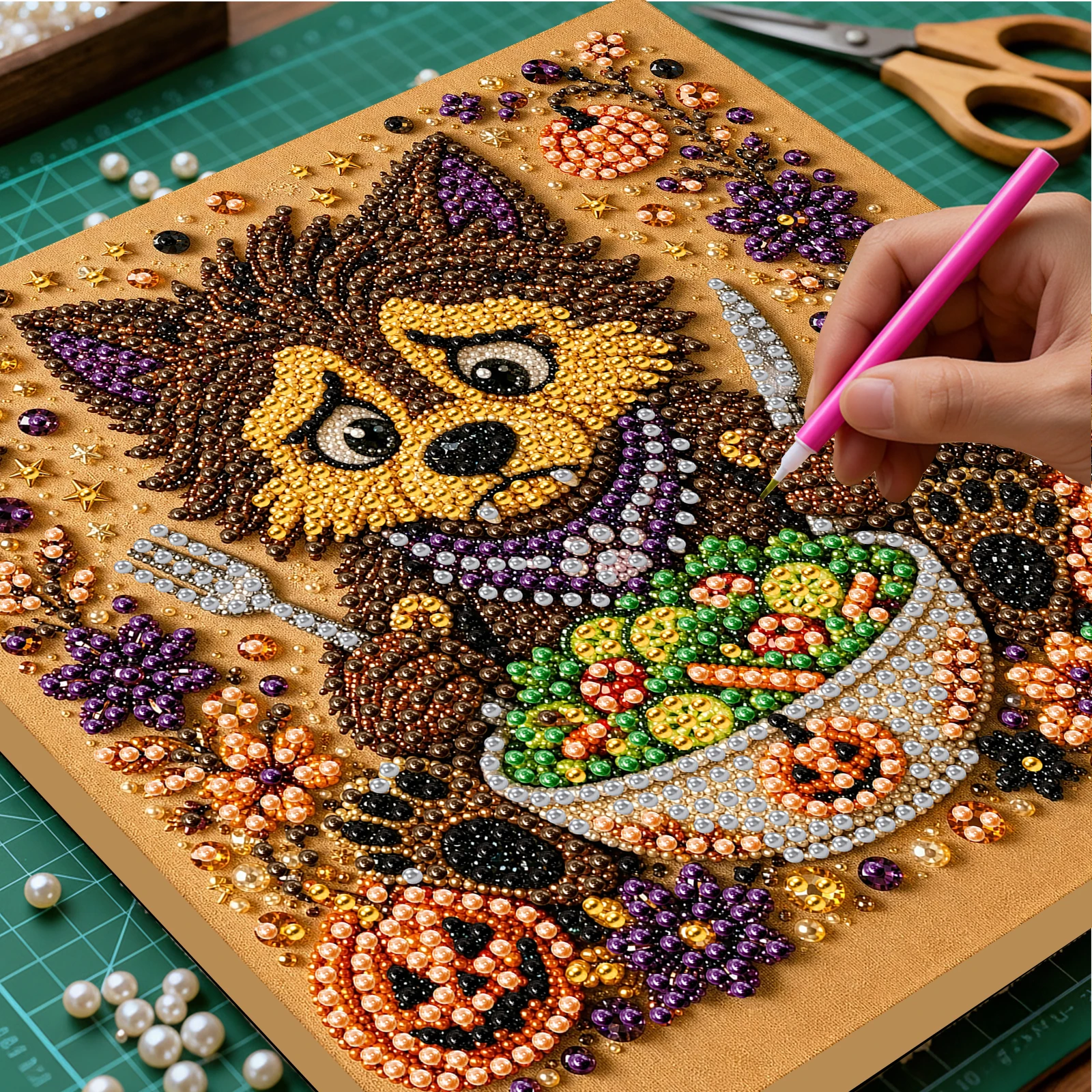 Kit de toile à décorer avec de - Art Craft Halloween avis et prix