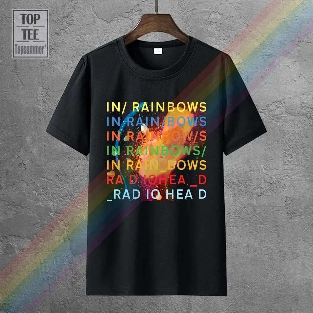 Radiohead In Rainbows Rock Radiohead Black Fashion T-Shirt S-4Xl Men's Cotton T-Shirt Fashion Men's Plus Size T-Shirt