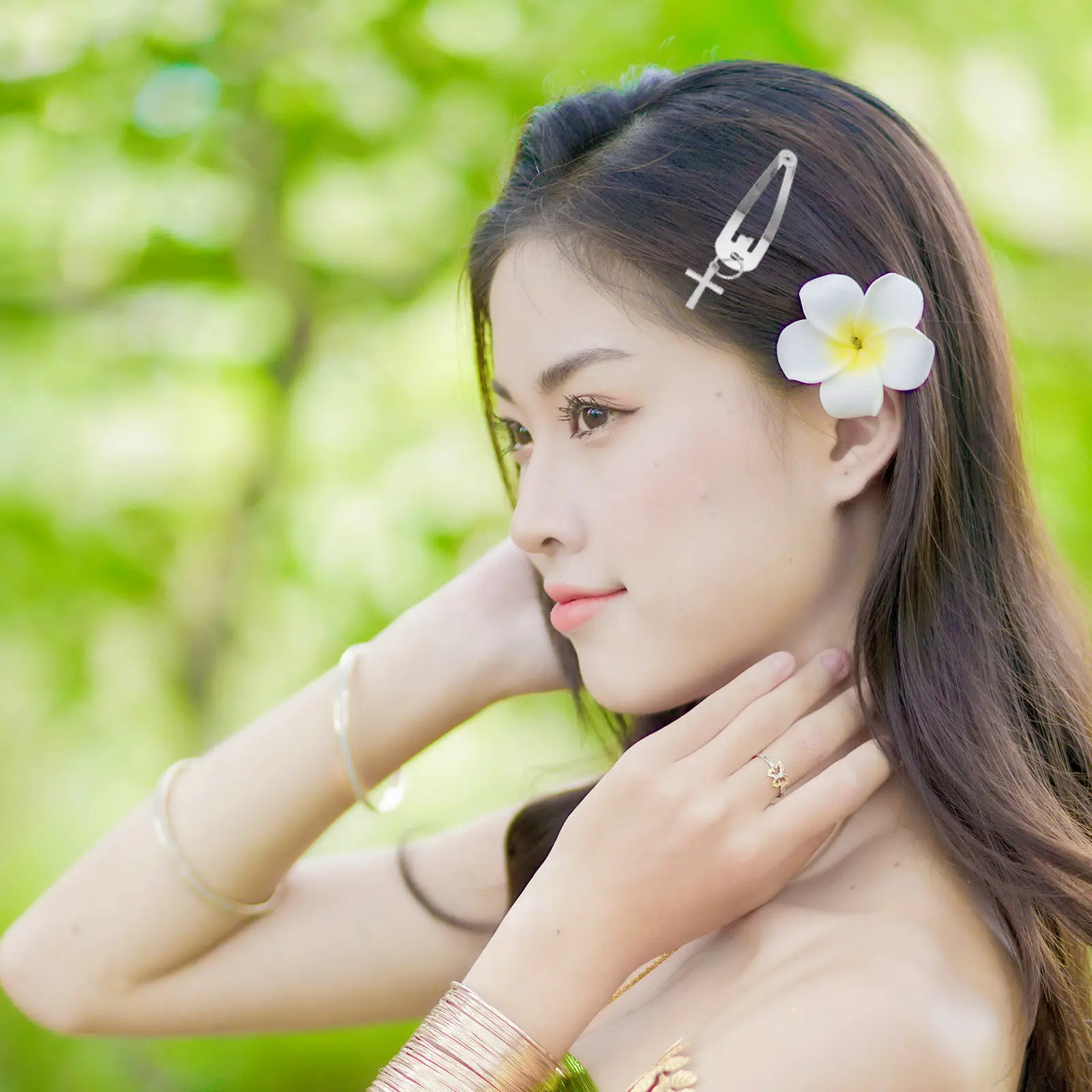 

Набор из 6 декоративных металлических заколок-защелок для волос и заколок-подвесок для женщин, для повседневного использования, вечеринок и банкетов, милые и элегантные