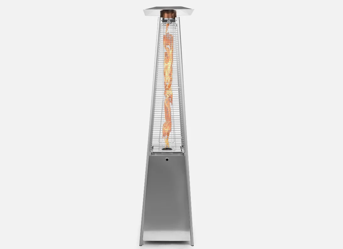 Commercial Outdoor Stainless Steel Gas Propane Patio Heater 13KW Piezo Ignition Powder Coated Modern For Garden Use Rainproof