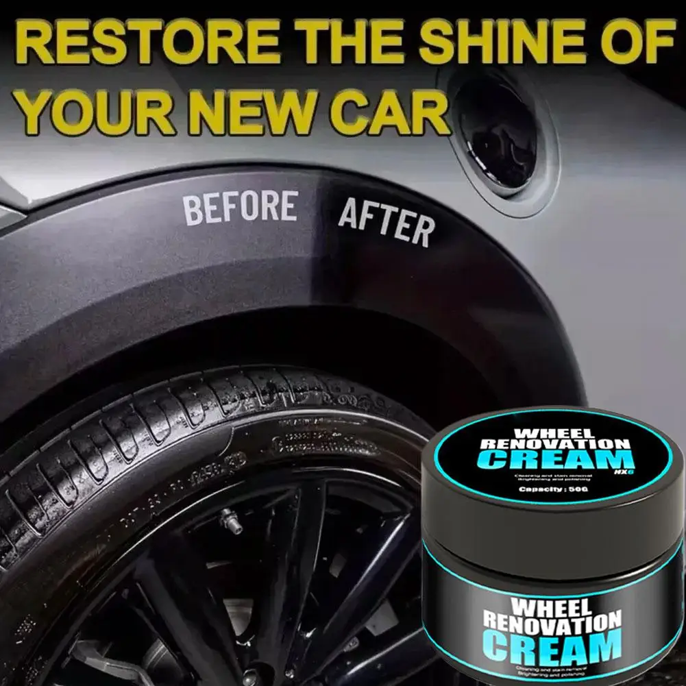Black Car Tire Gloss Wax Restore Tire Black Long-lasting Tire Cream Repair Tire Coverage Car Care Parts Wax Restores Shine B3U6
