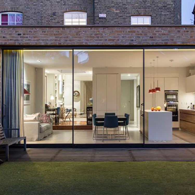 Patio Aluminium Frame 3 Panel Glass Glazing Sliding Door
