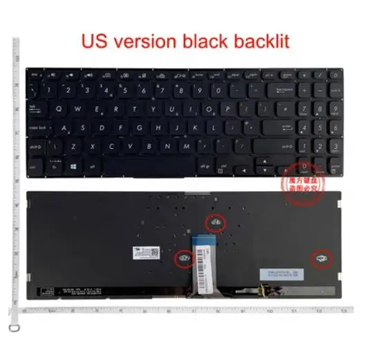 

US black backlit Keyboard for Asus S530UA S530UN S530FA S5300F S5300FN S5300U S5300UN Y5100 Y5100UB K530FN K530FA X530 X530M