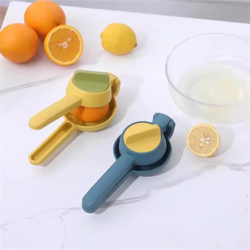 MINI 2 in 1 Lemon Squeezer Home Manual Lemon Squeezer มือกด Citrus ส้มผลไม้คั้นน้ําผลไม้แบบพกพาเครื่องมือห้องครัว