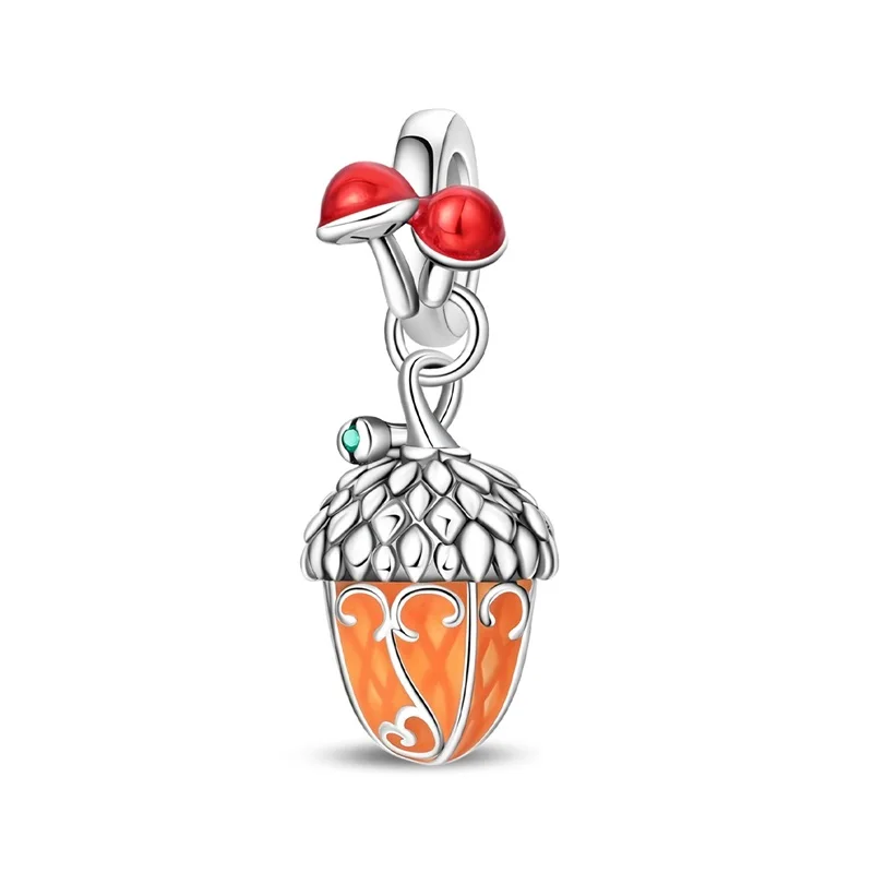 925 Sterling Silver Magic Nightlight Pinecone Charms Pendant Fit 3mm Original Bracelet DIY Women Fashion Birthday Jewelry Gifts