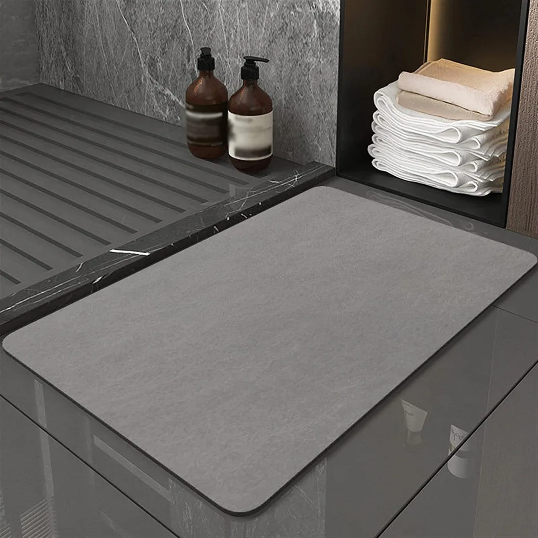 Non-Slip Bathroom Mat Diatomite Floor Mats Super Absorbent House Entrance Mat for Kitchen Bath Diatomite Mat with Rubber 2024