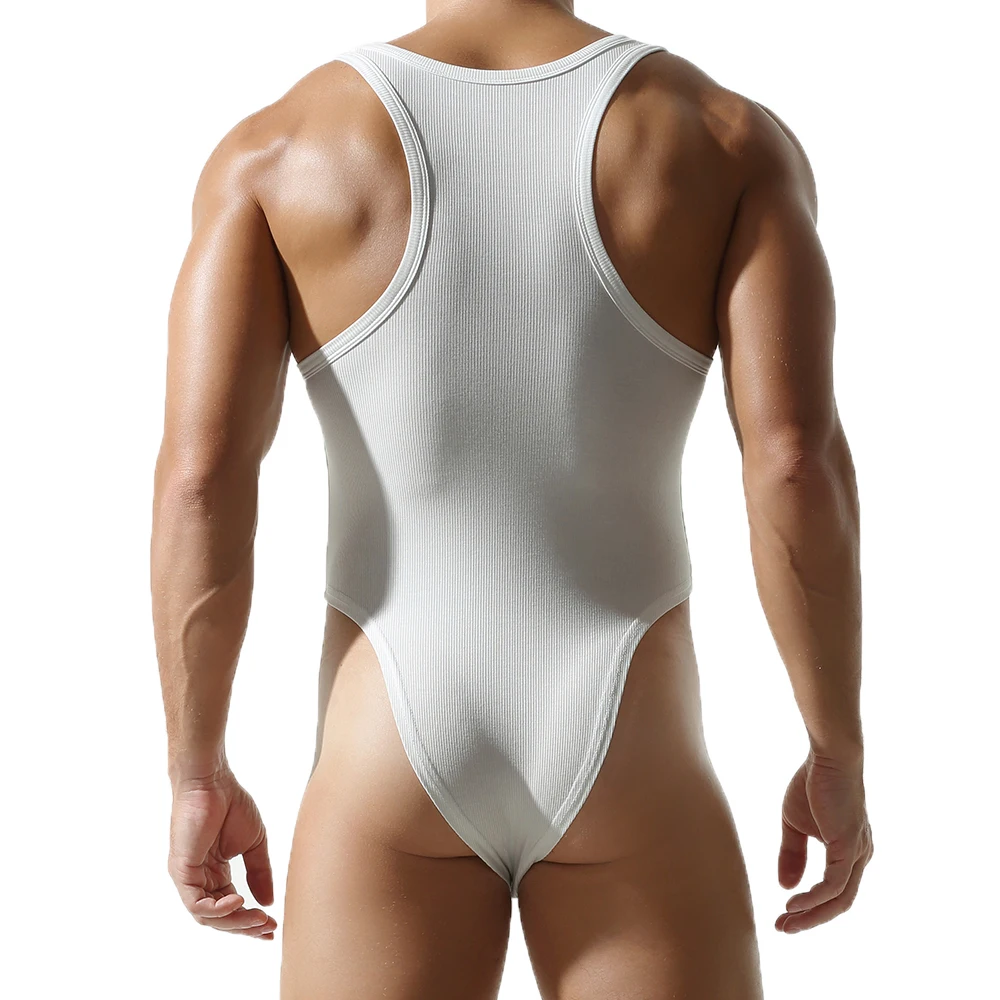 Mens Undershirts Leotard Briefs Breathable High Cut Bodysuits Penis Pouch Underwear Wrestling Singlet Jumpsuits Vest One Piece