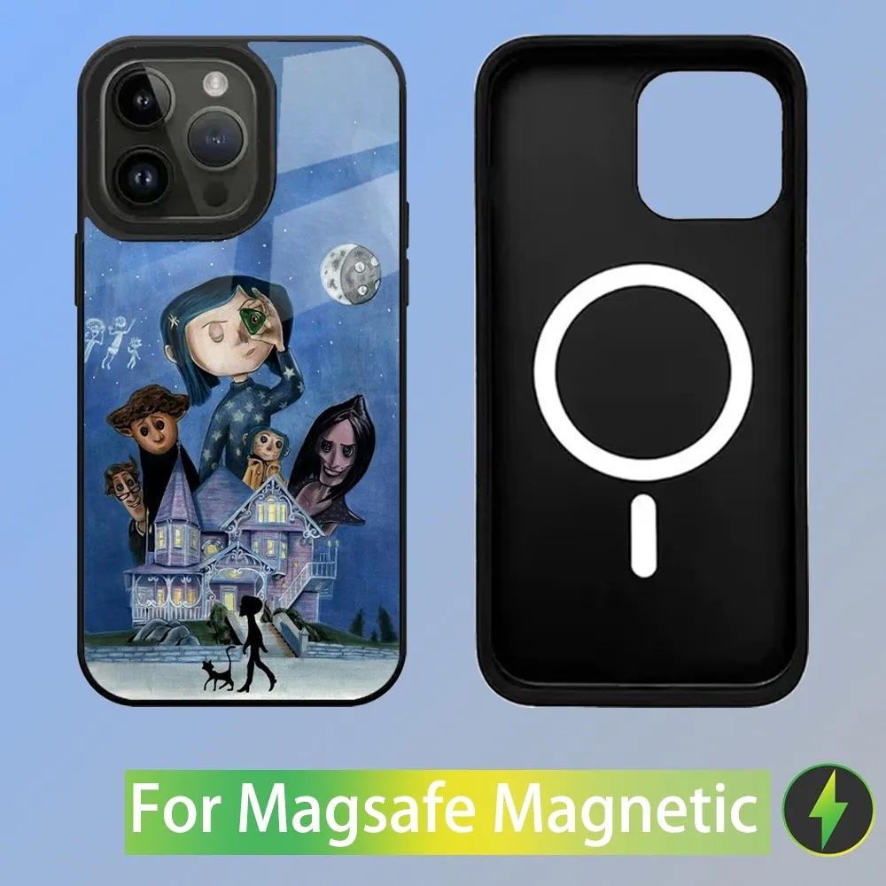 C-Coraline And The Magic Door Phone Case For iPhone 15,14,13,12,11,Plus,Pro,Max Mini Magsafe Magnetic Wireless Charging