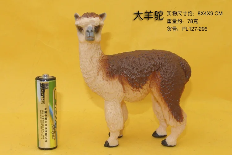 Cross-border, simulated wild, animal model set, new alpaca, plastic simulation toy.