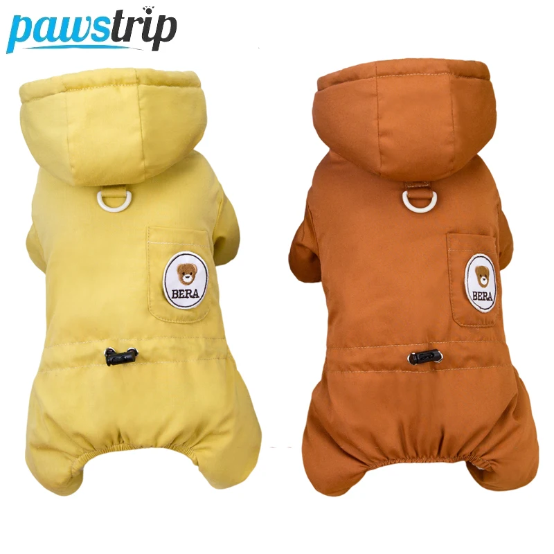 Winter Warm Pet Dog Clothes Thickened Dog Jumpsuit Plush Pet Jacket for Small Medium Dogs Chihuahua Yorkie Clothing Pet Supplies