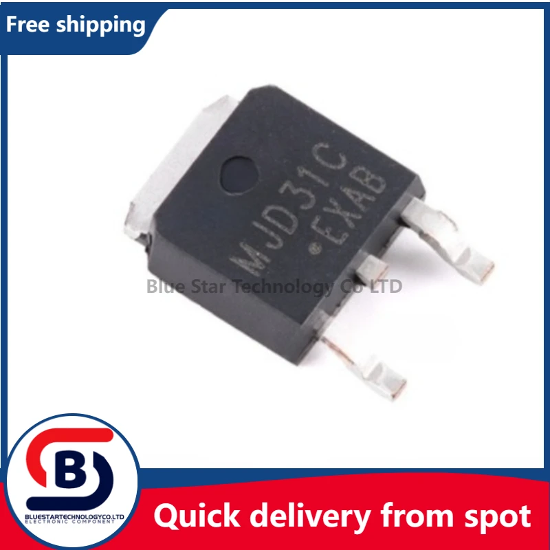 Free Shipping 100pcs/lots MJD31C J31C TO-252 IC In stock!