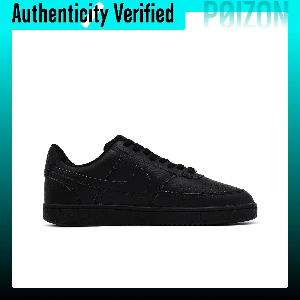 Nike Court Vision 1 Skate Shoes Unisex Low-top Black/Gold DH2987-001（Team1690-S）