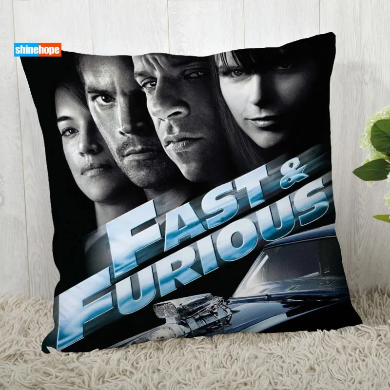 Fast And Furious Pillow Cover Customize Star Pillowcase Modern Home Decorative Pillow Case For Living Room 45X45cm